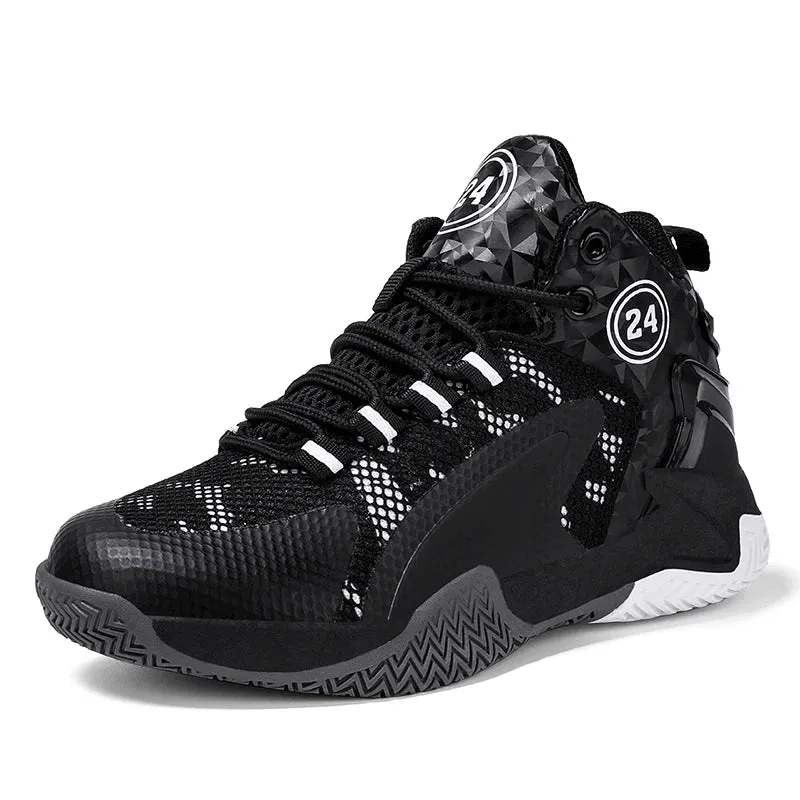 Kids Basketball Shoes - Boys' Non-Slip Outdoor Leather Sneakers | Child Sport Trainer