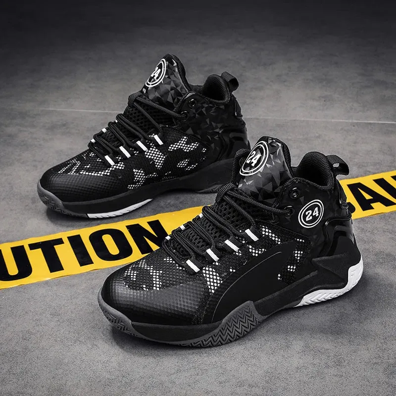 Kids Basketball Shoes - Boys' Non-Slip Outdoor Leather Sneakers | Child Sport Trainer