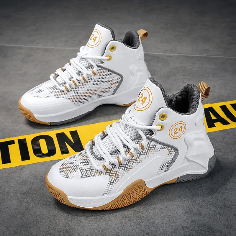 Kids Basketball Shoes - Boys' Non-Slip Outdoor Leather Sneakers | Child Sport Trainer