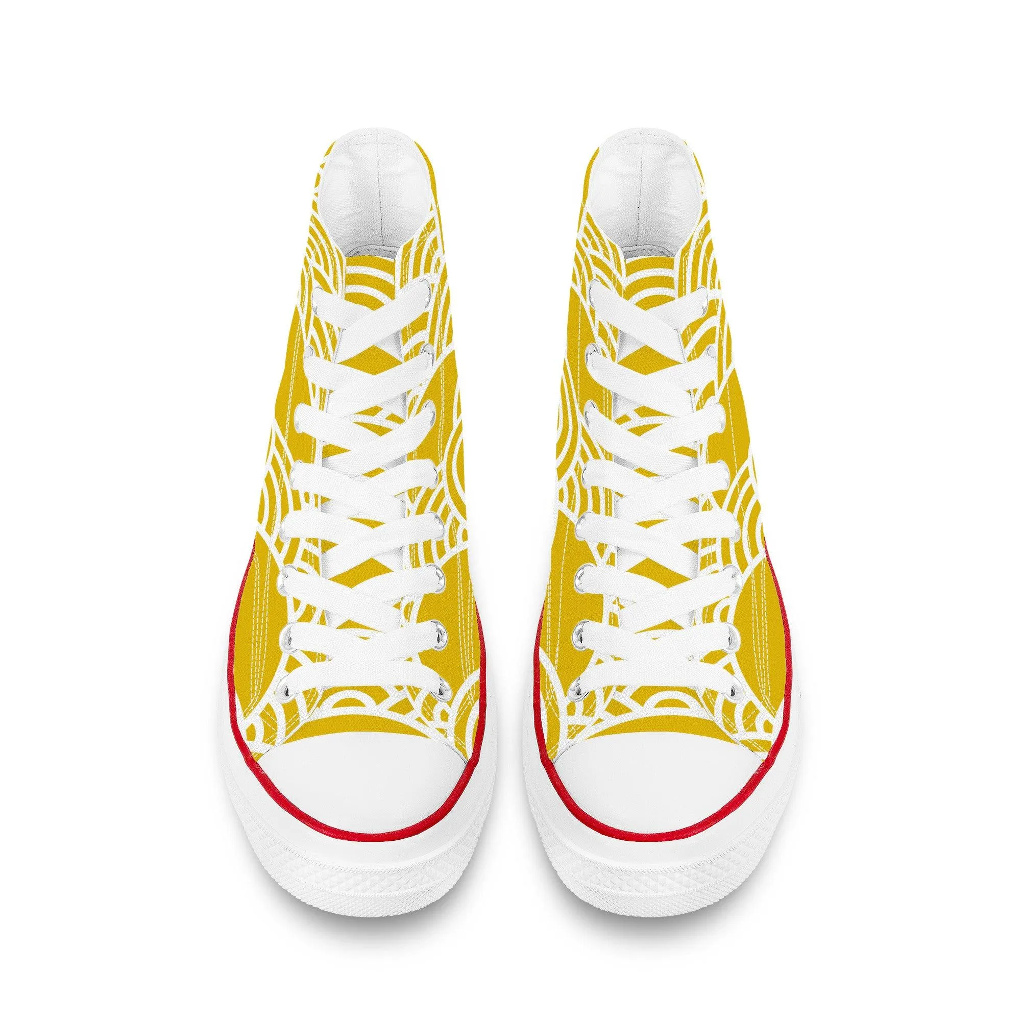Kiiro 黄色 -  Yellow High Top Canvas Shoes