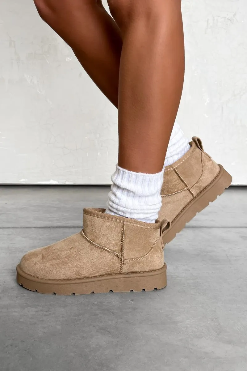 KIKO Ultra Mini Ankle Boots - Beige