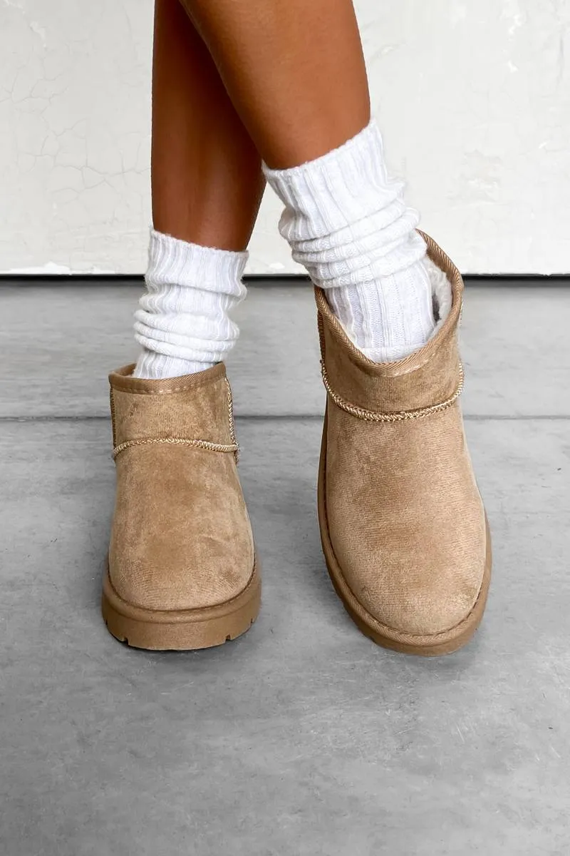 KIKO Ultra Mini Ankle Boots - Beige