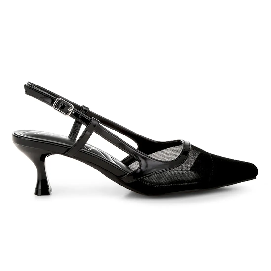Kitten Heel Slingback Sandals