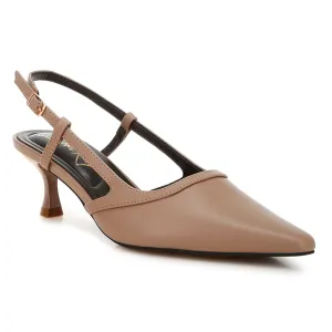 Kitten Heel Slingback Sandals