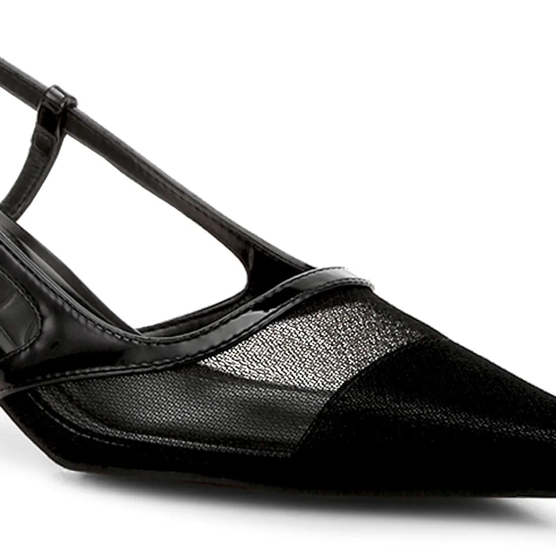 Kitten Heel Slingback Sandals