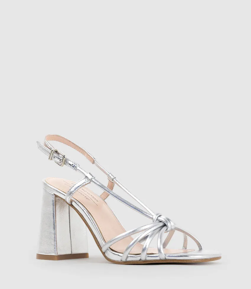 KYA85 Tubed Knot Sandal in Silver