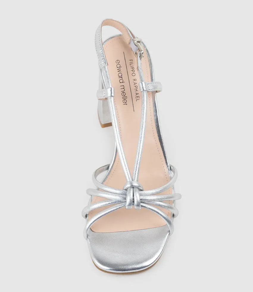 KYA85 Tubed Knot Sandal in Silver