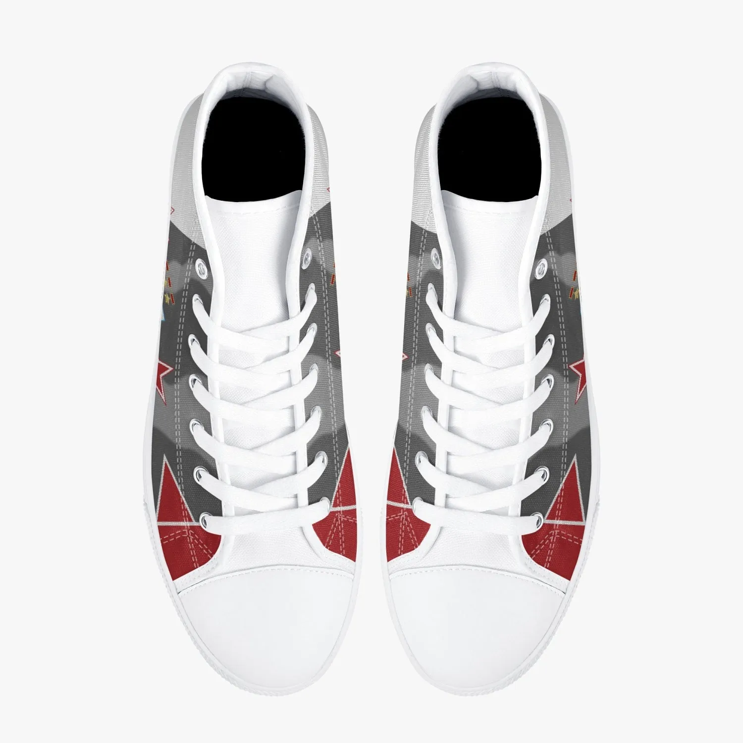 La-7 "White 27" High Top Canvas Shoes
