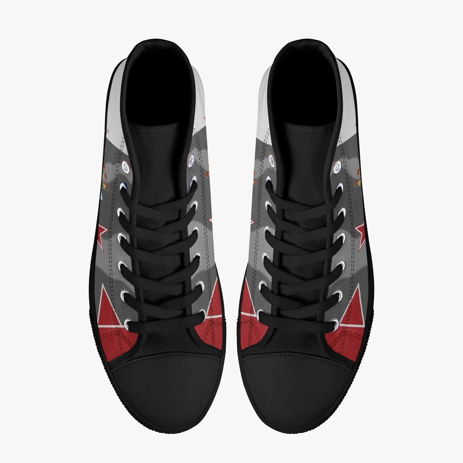 La-7 "White 27" High Top Canvas Shoes
