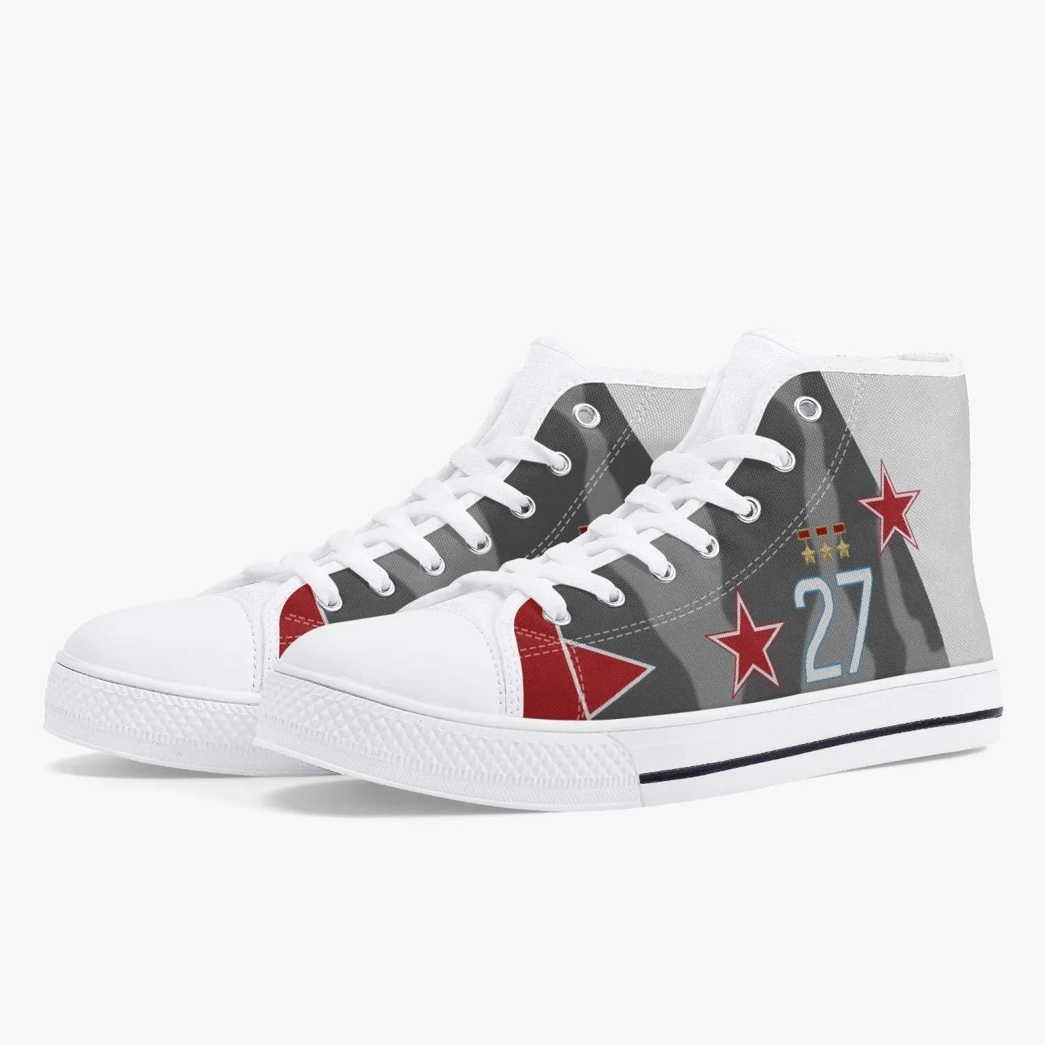 La-7 "White 27" High Top Canvas Shoes