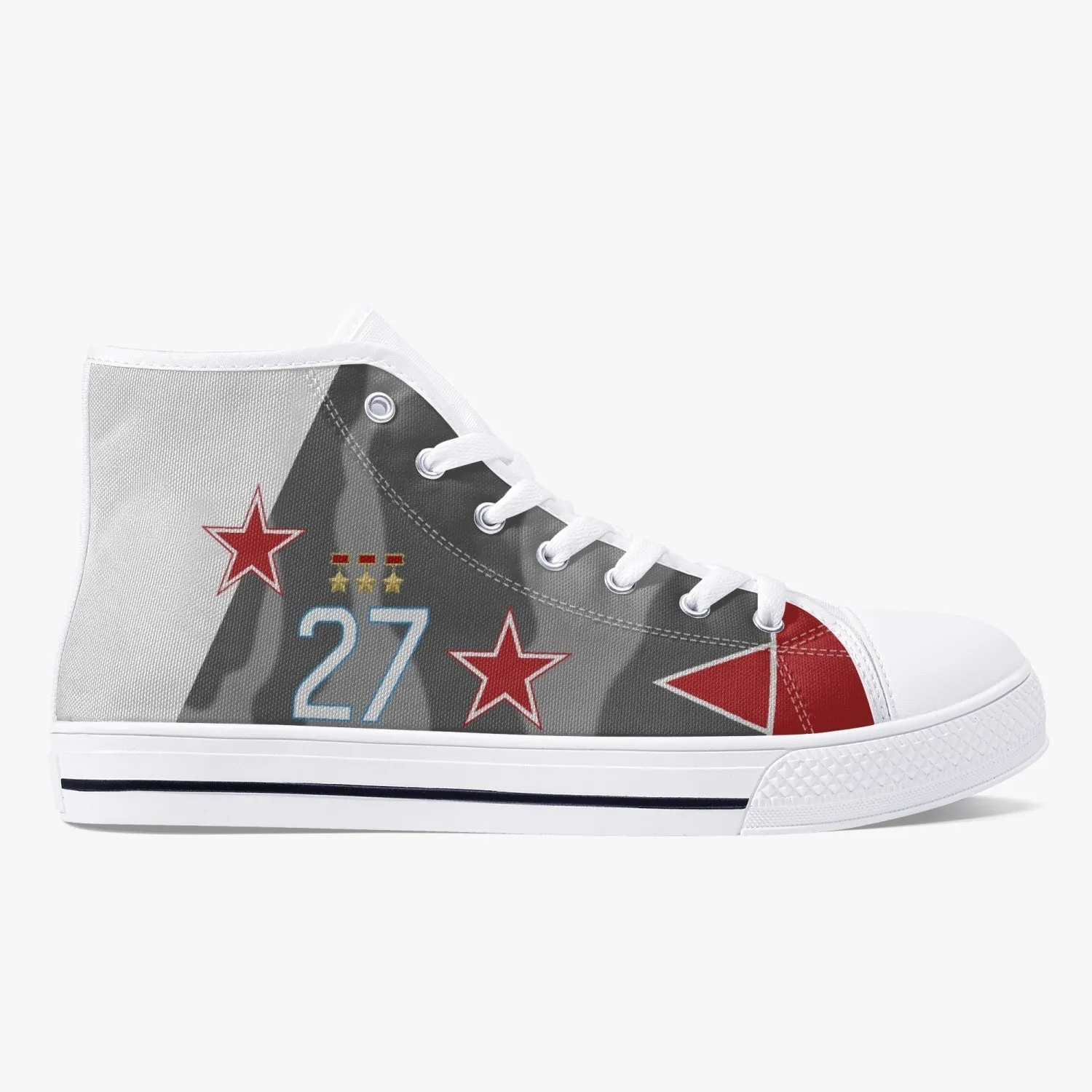 La-7 "White 27" High Top Canvas Shoes