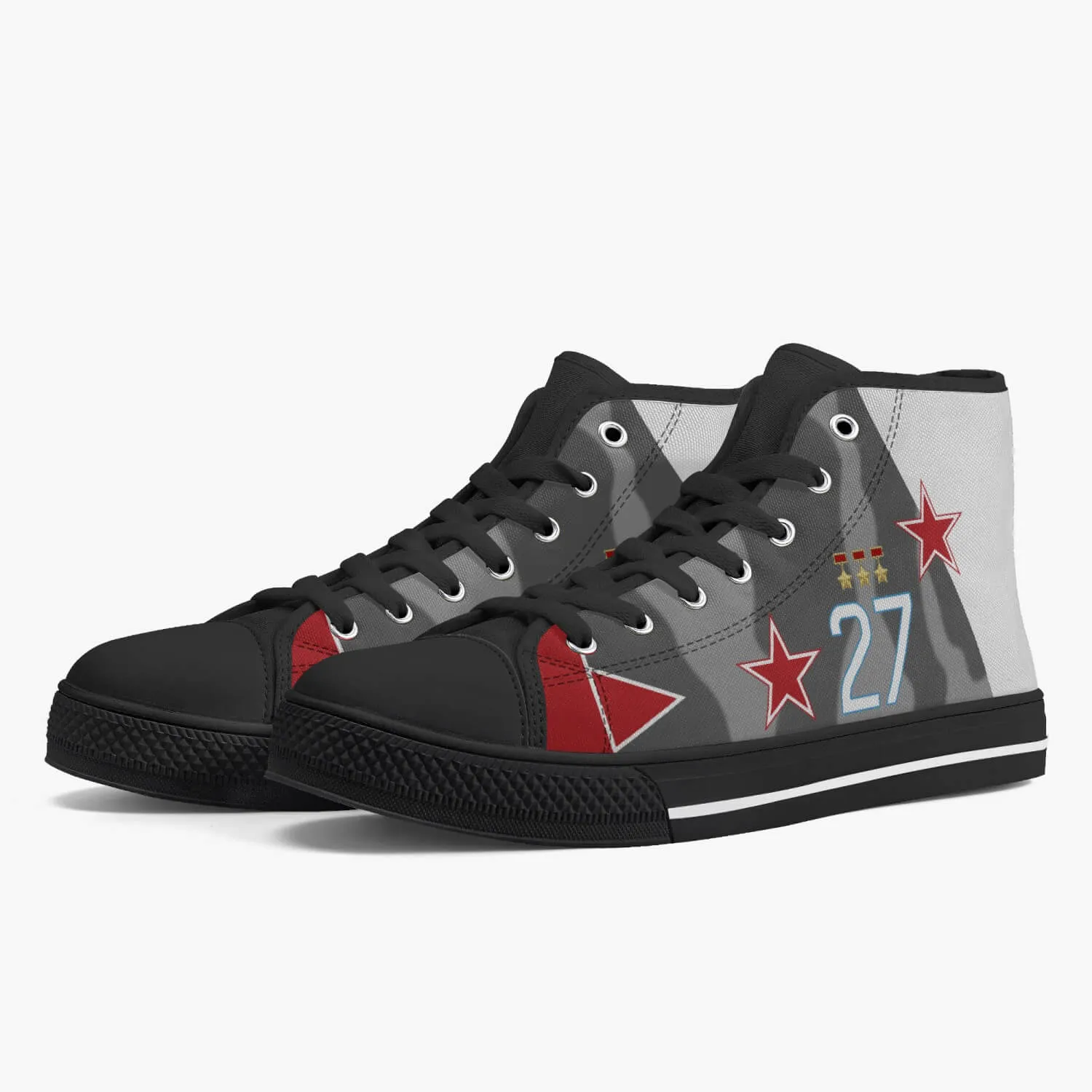 La-7 "White 27" High Top Canvas Shoes