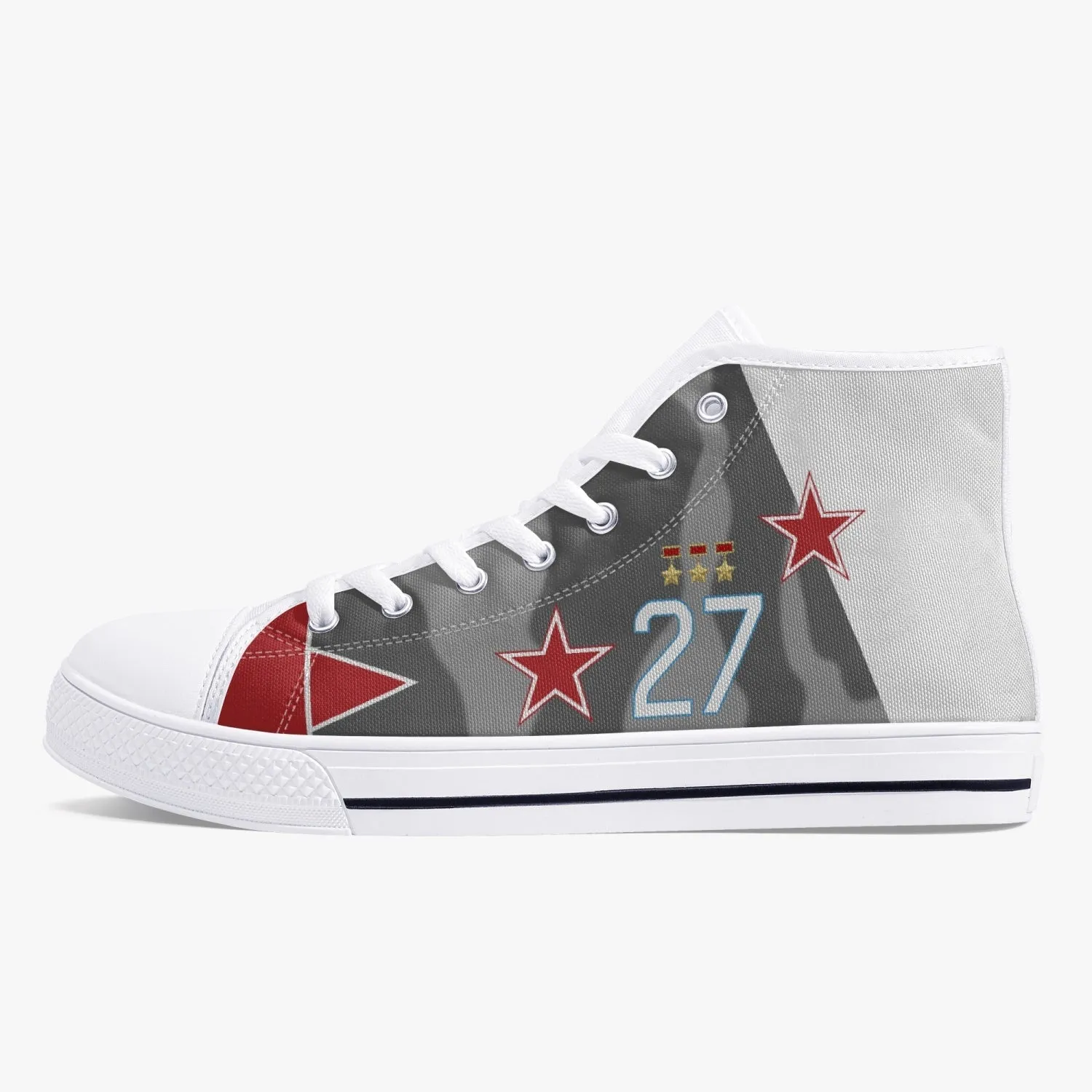 La-7 "White 27" High Top Canvas Shoes