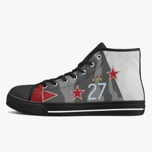 La-7 "White 27" High Top Canvas Shoes