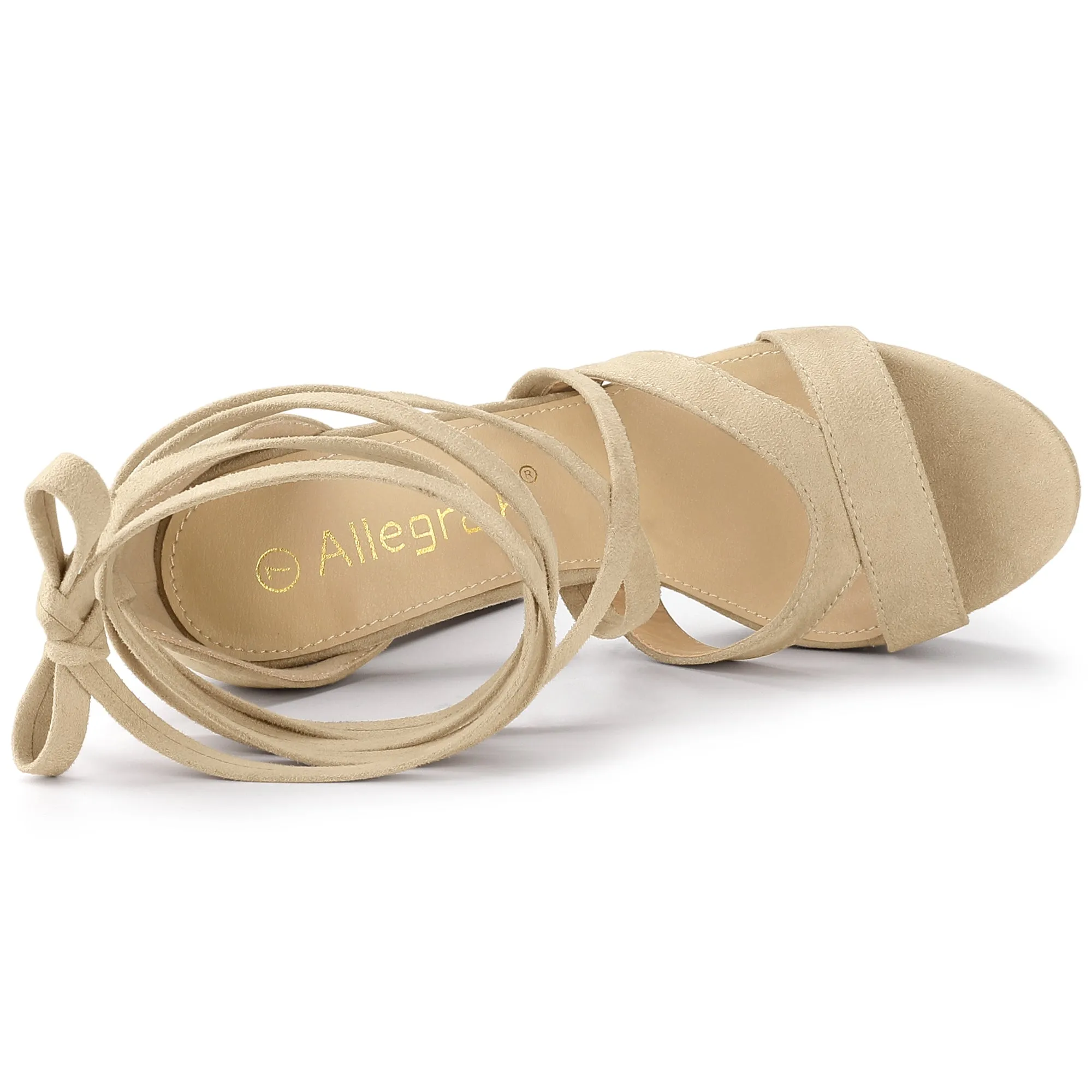 Lace Up Platform Chunky High Heel Sandals