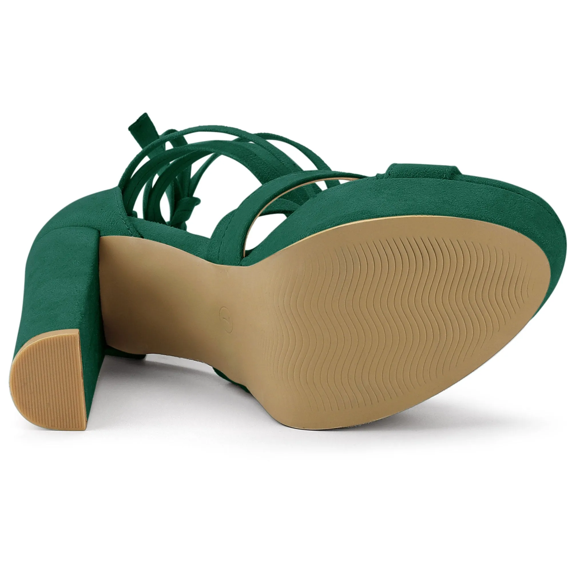 Lace Up Platform Chunky High Heel Sandals