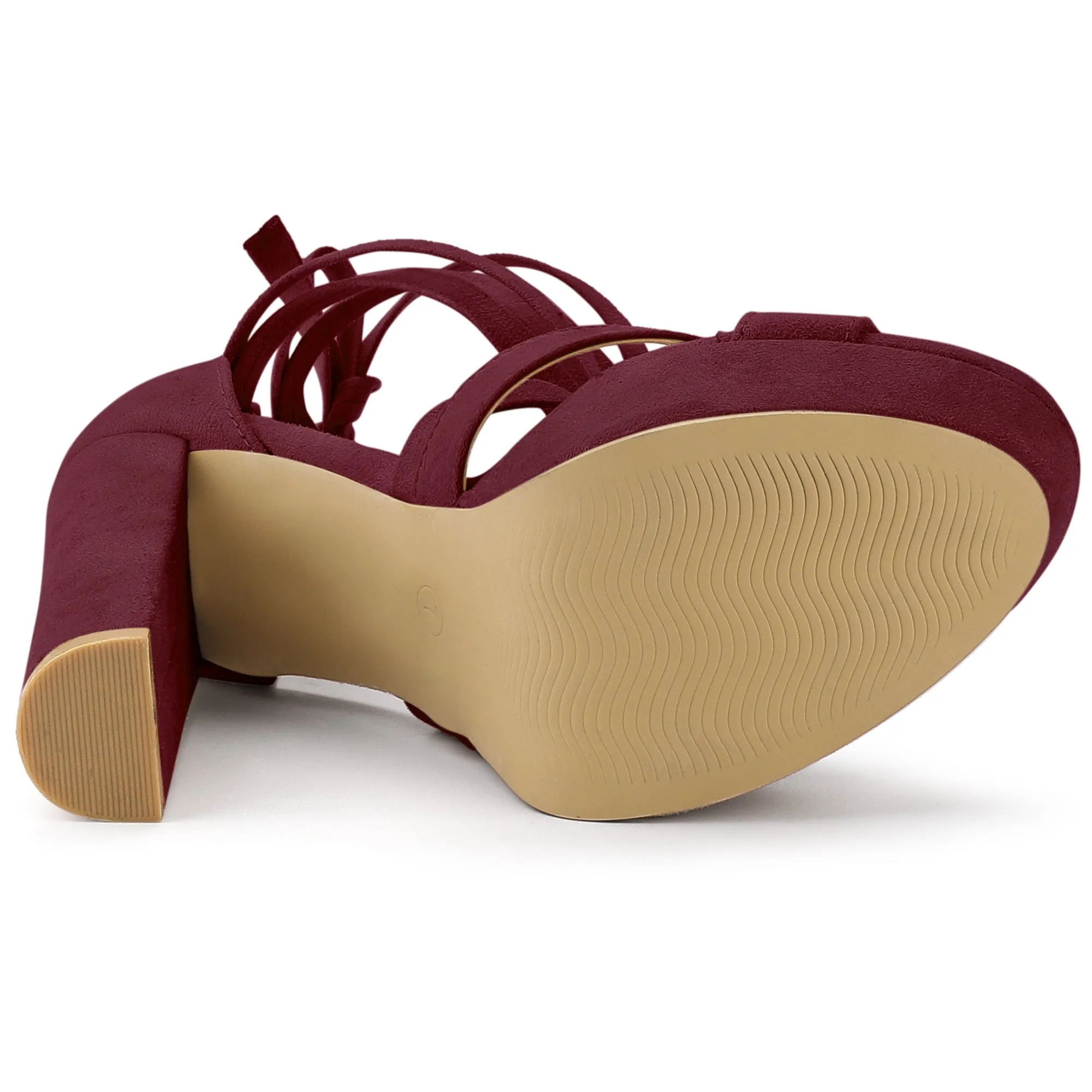 Lace Up Platform Chunky High Heel Sandals