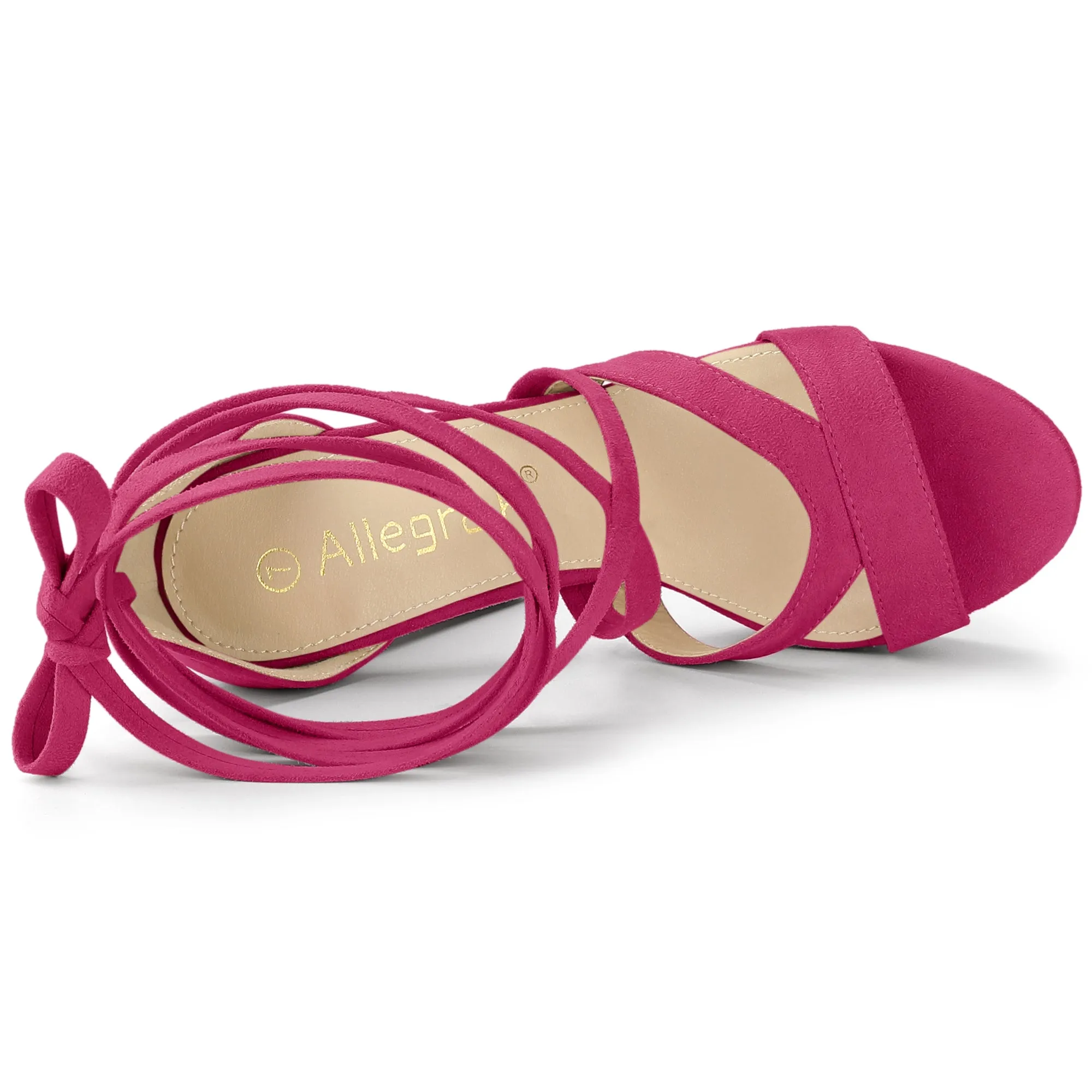 Lace Up Platform Chunky High Heel Sandals