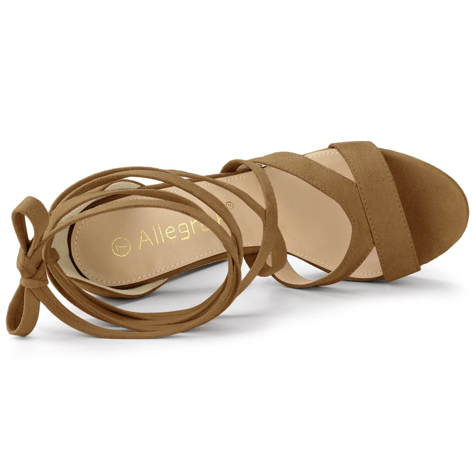 Lace Up Platform Chunky High Heel Sandals
