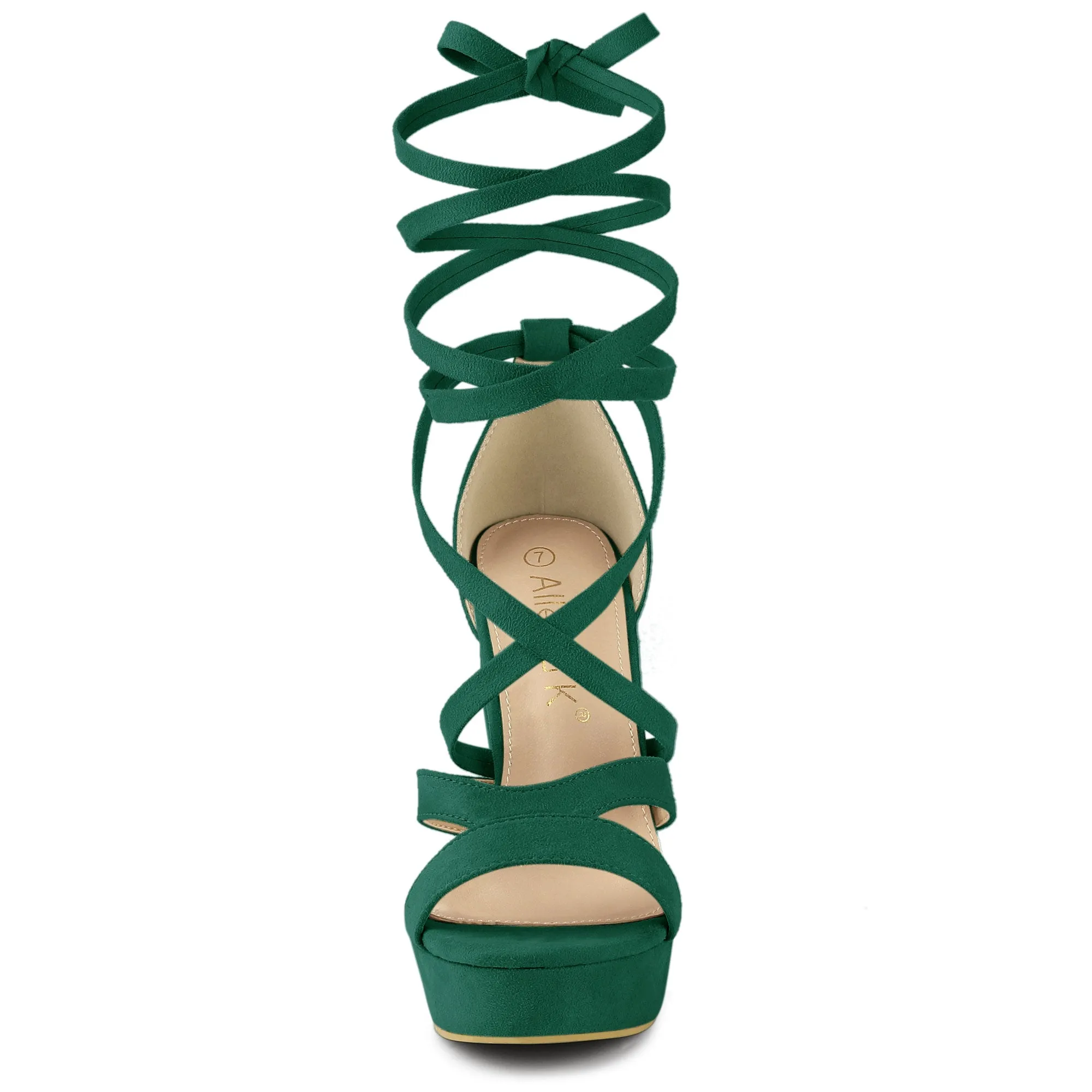 Lace Up Platform Chunky High Heel Sandals