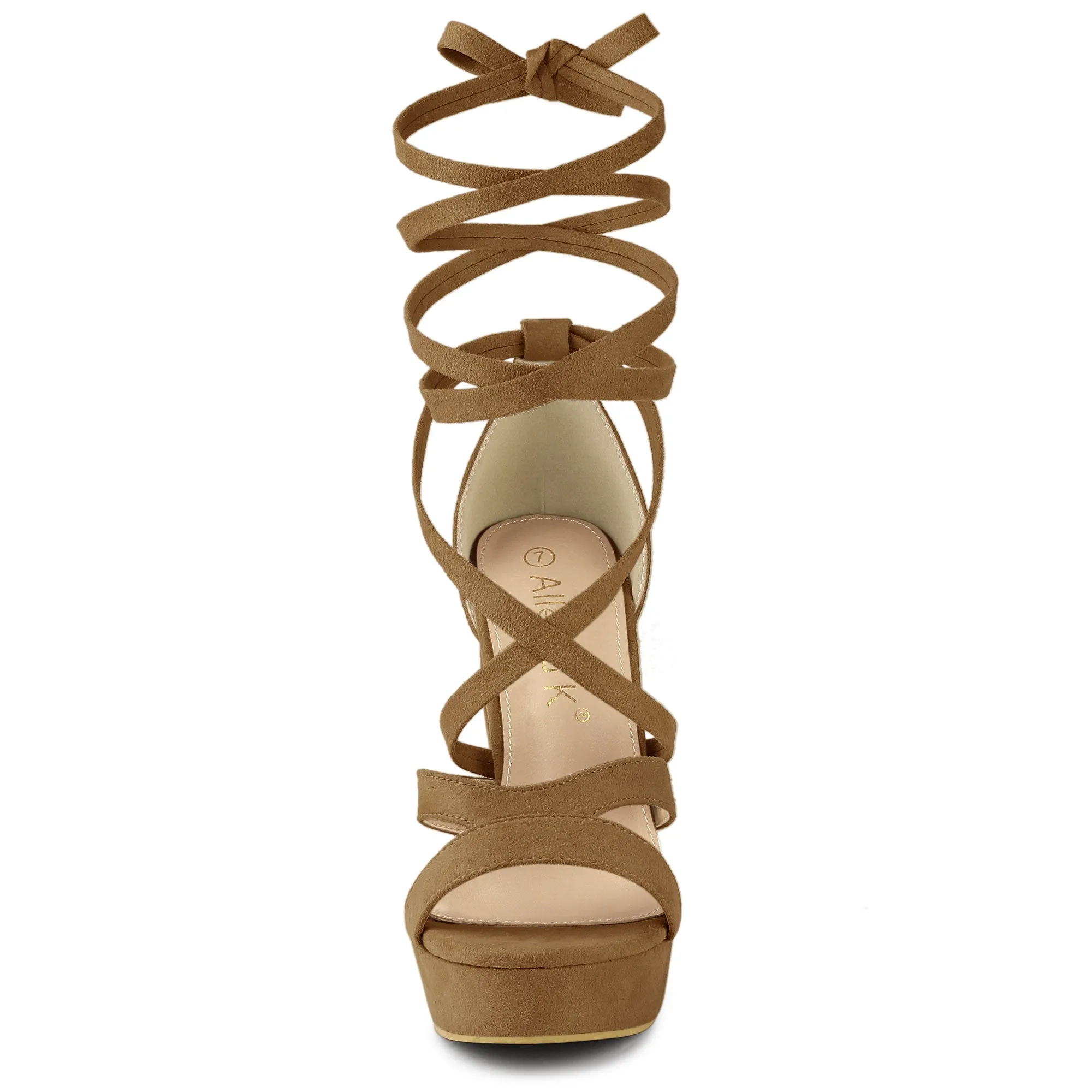 Lace Up Platform Chunky High Heel Sandals