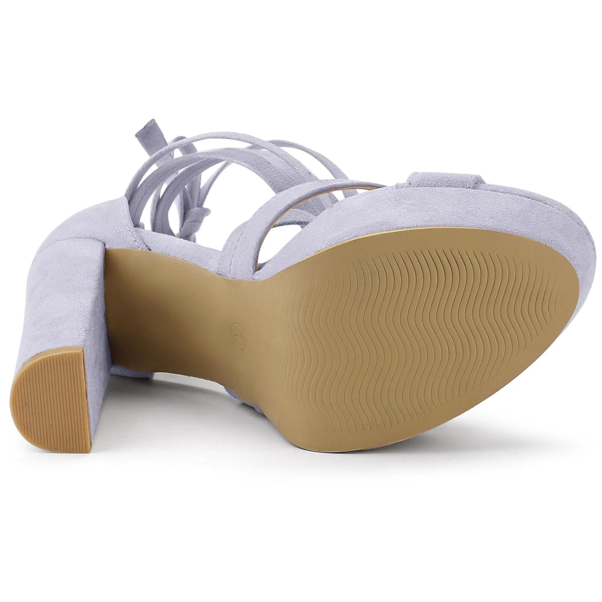 Lace Up Platform Chunky High Heel Sandals