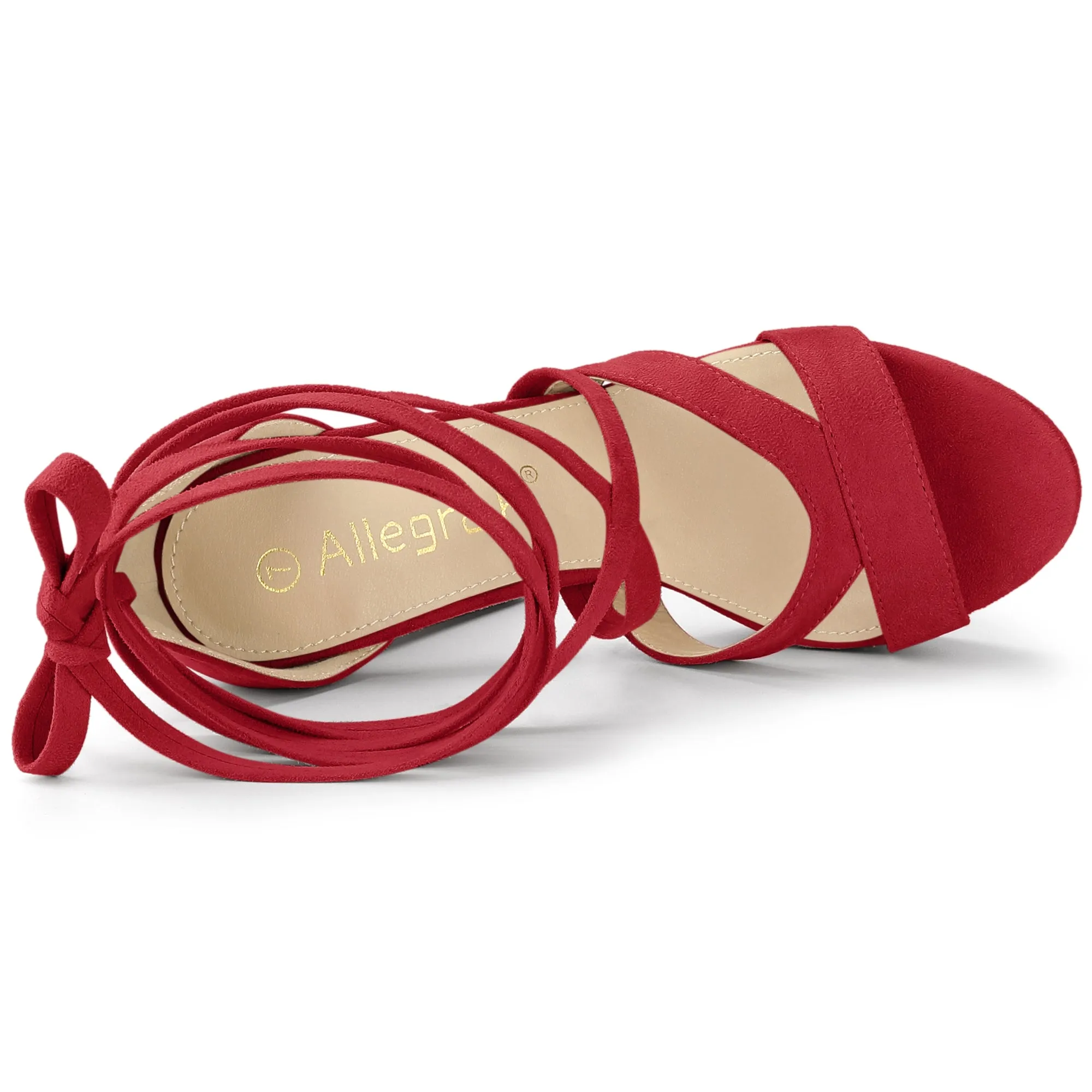 Lace Up Platform Chunky High Heel Sandals