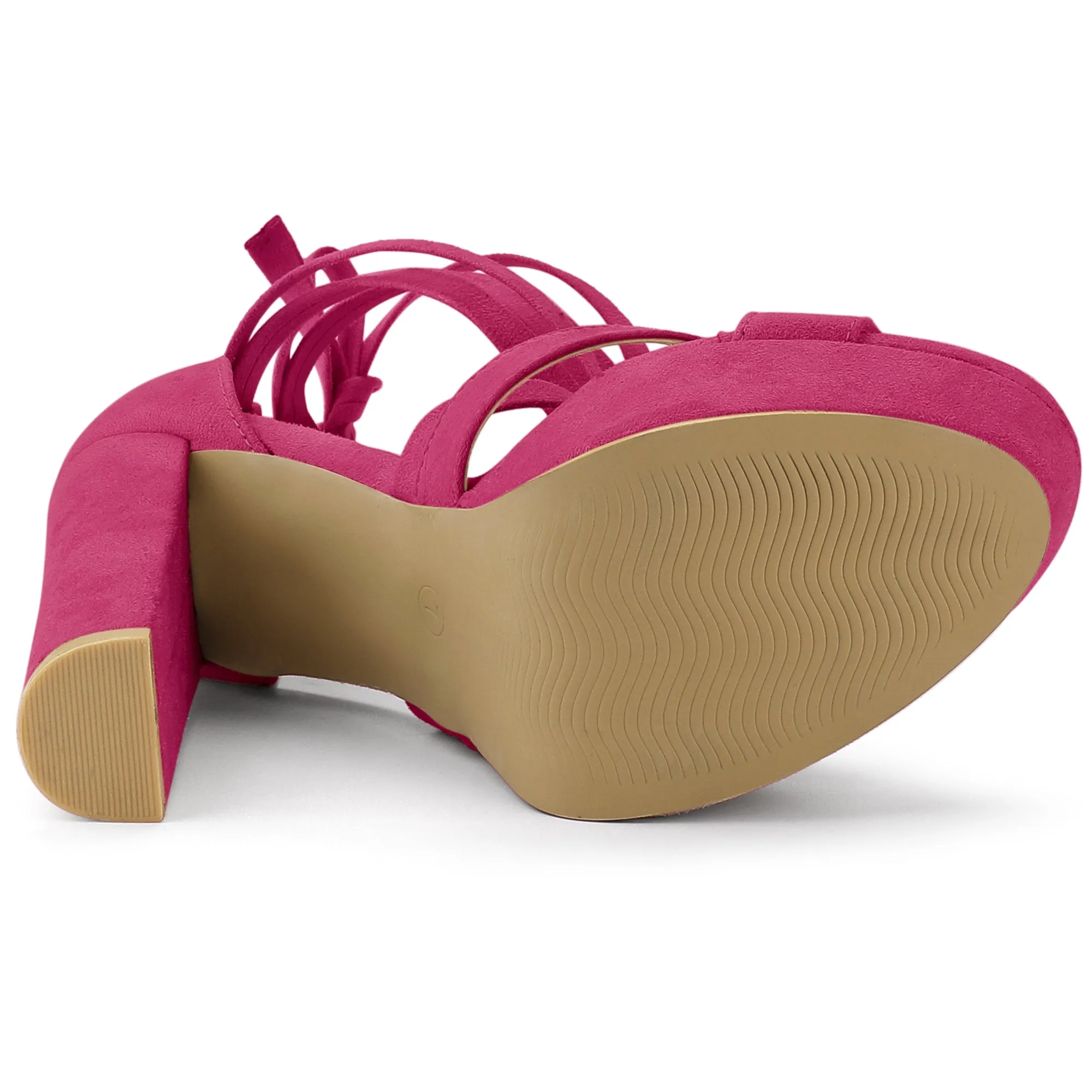Lace Up Platform Chunky High Heel Sandals