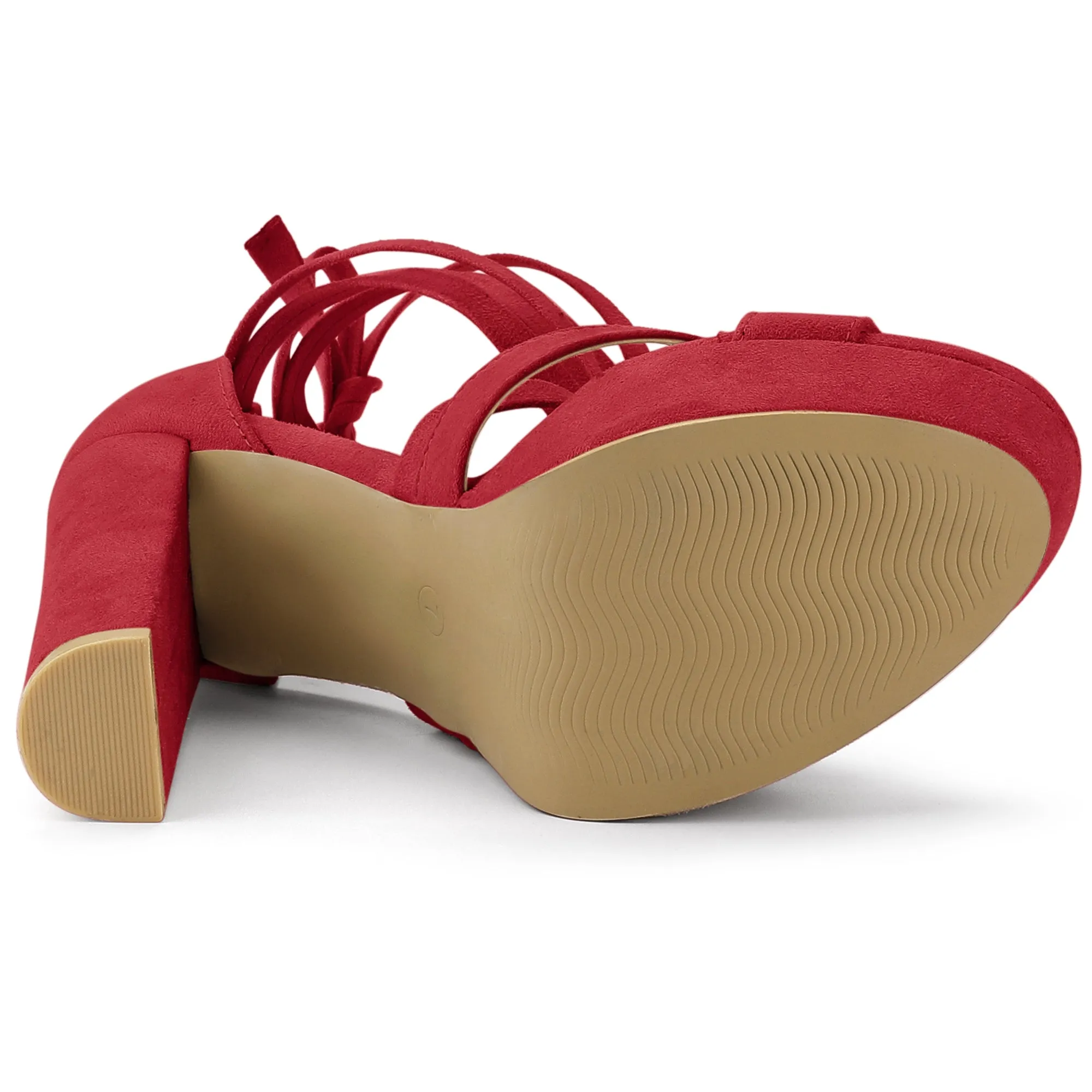 Lace Up Platform Chunky High Heel Sandals