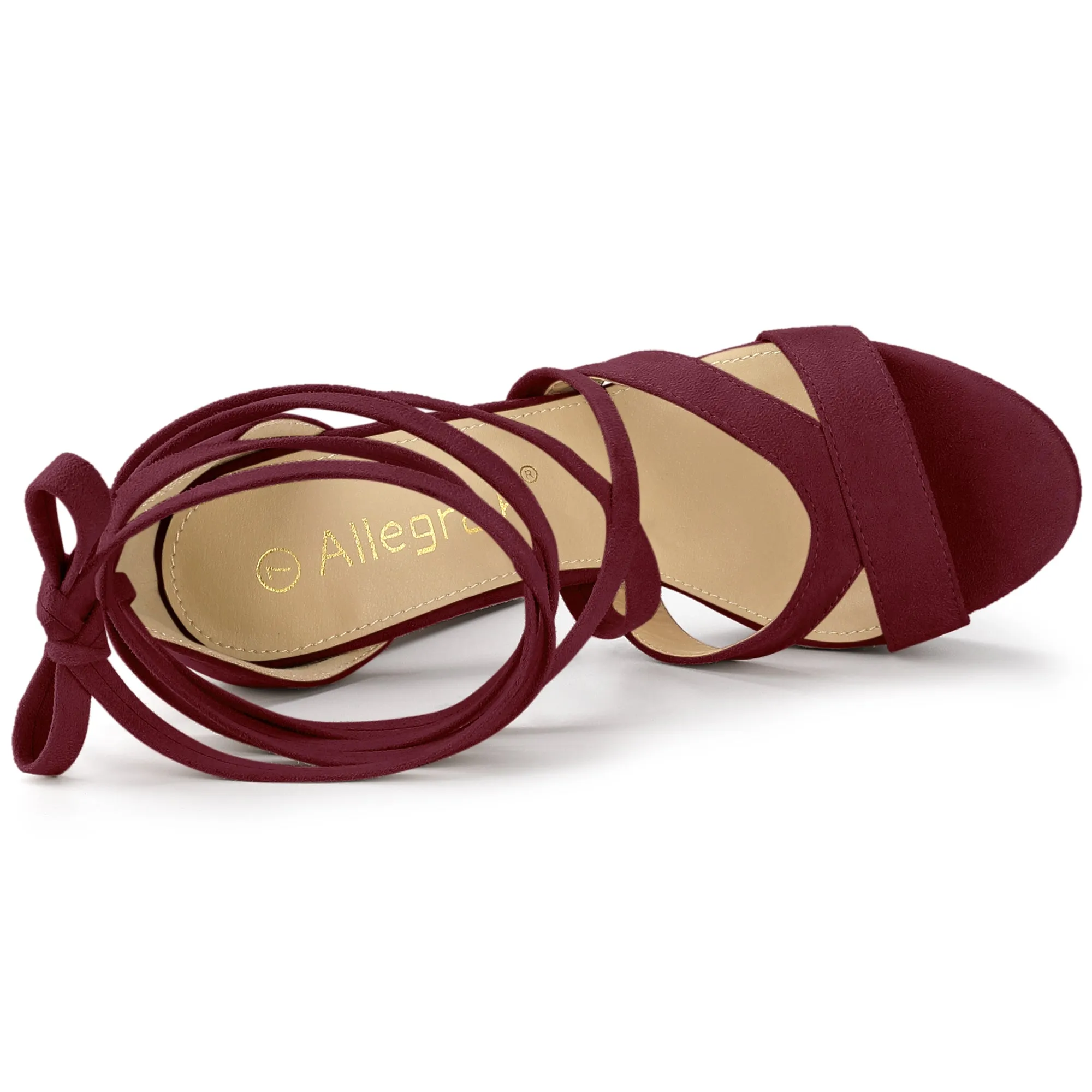 Lace Up Platform Chunky High Heel Sandals