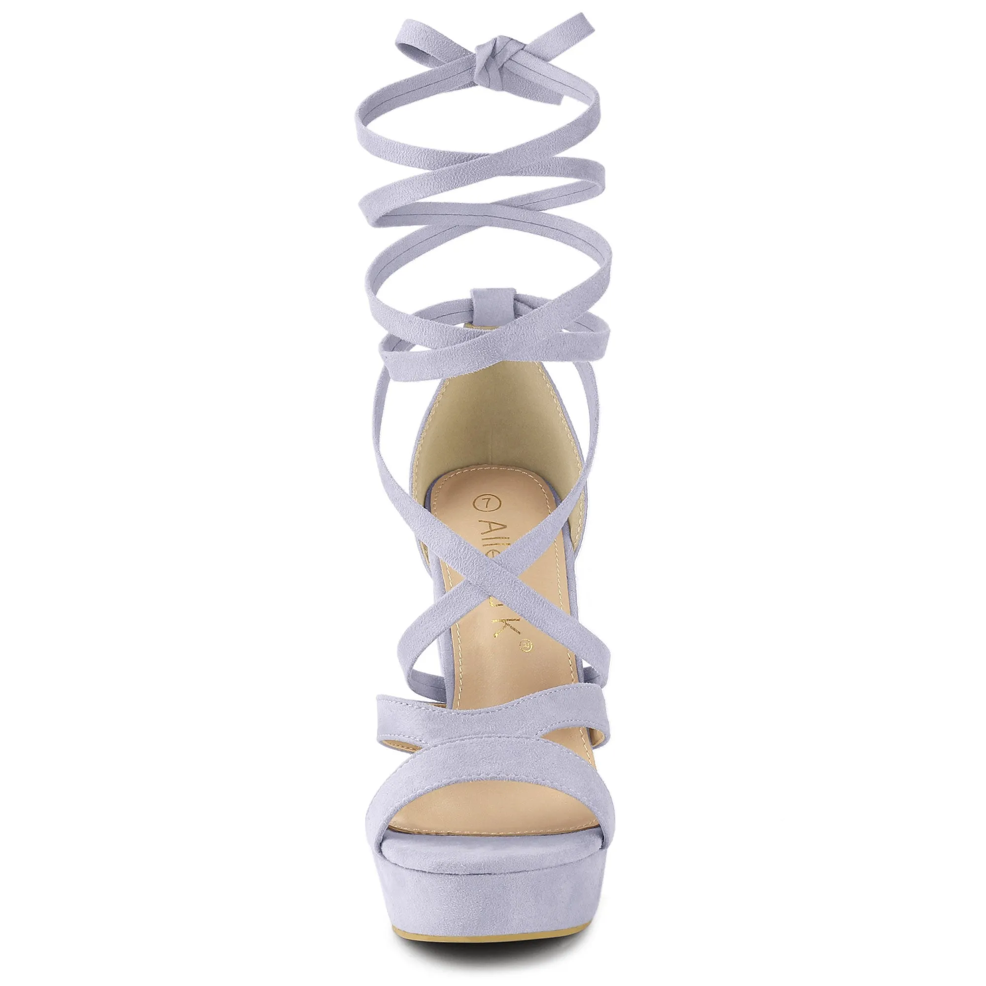 Lace Up Platform Chunky High Heel Sandals