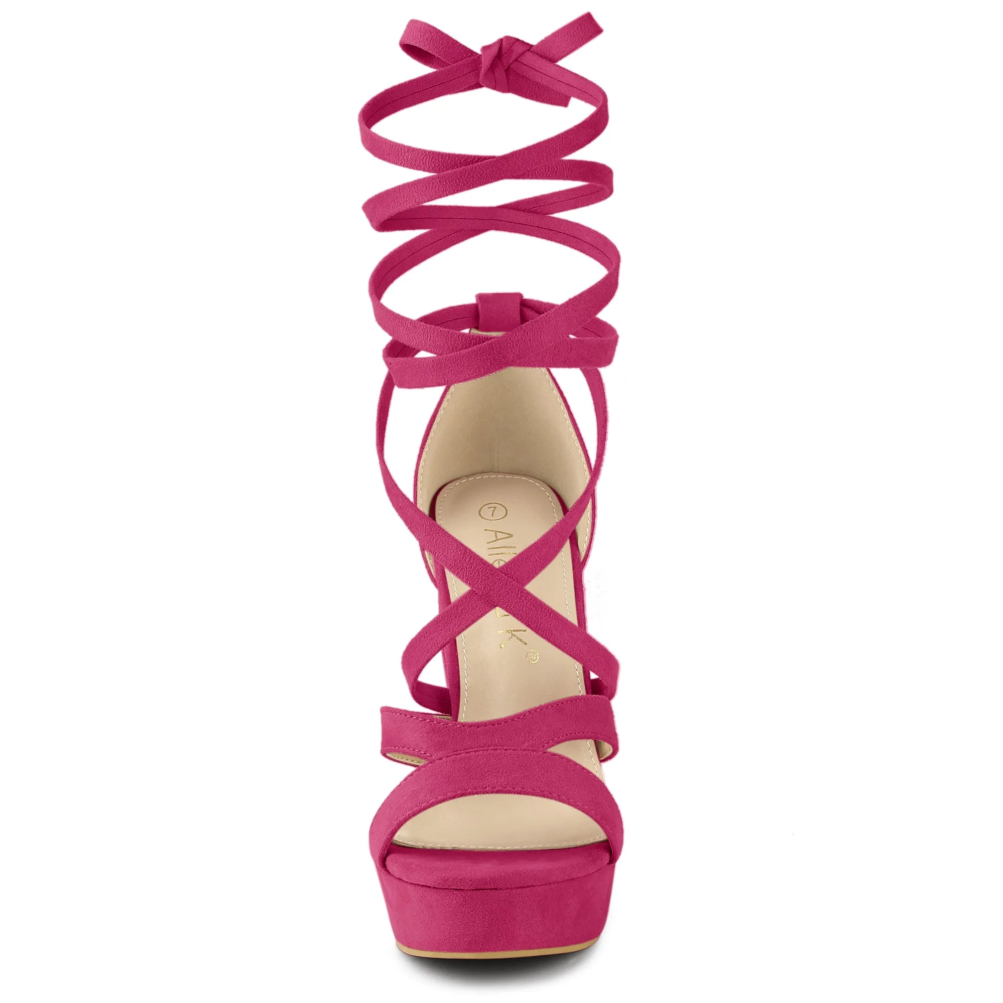 Lace Up Platform Chunky High Heel Sandals