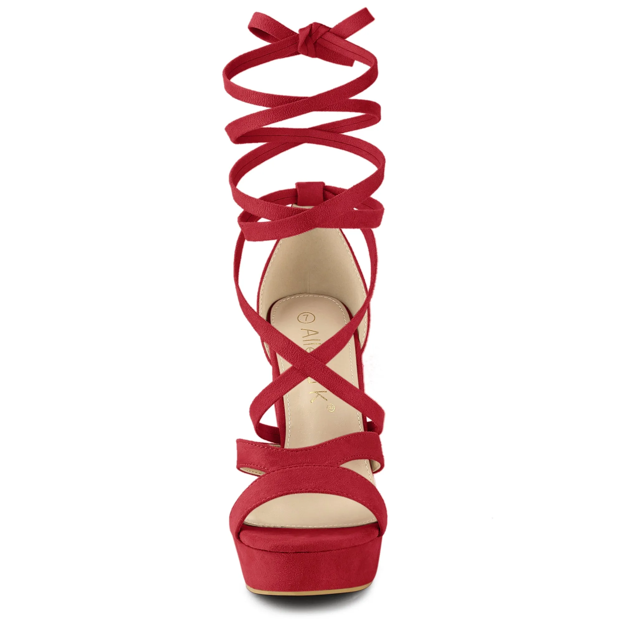 Lace Up Platform Chunky High Heel Sandals