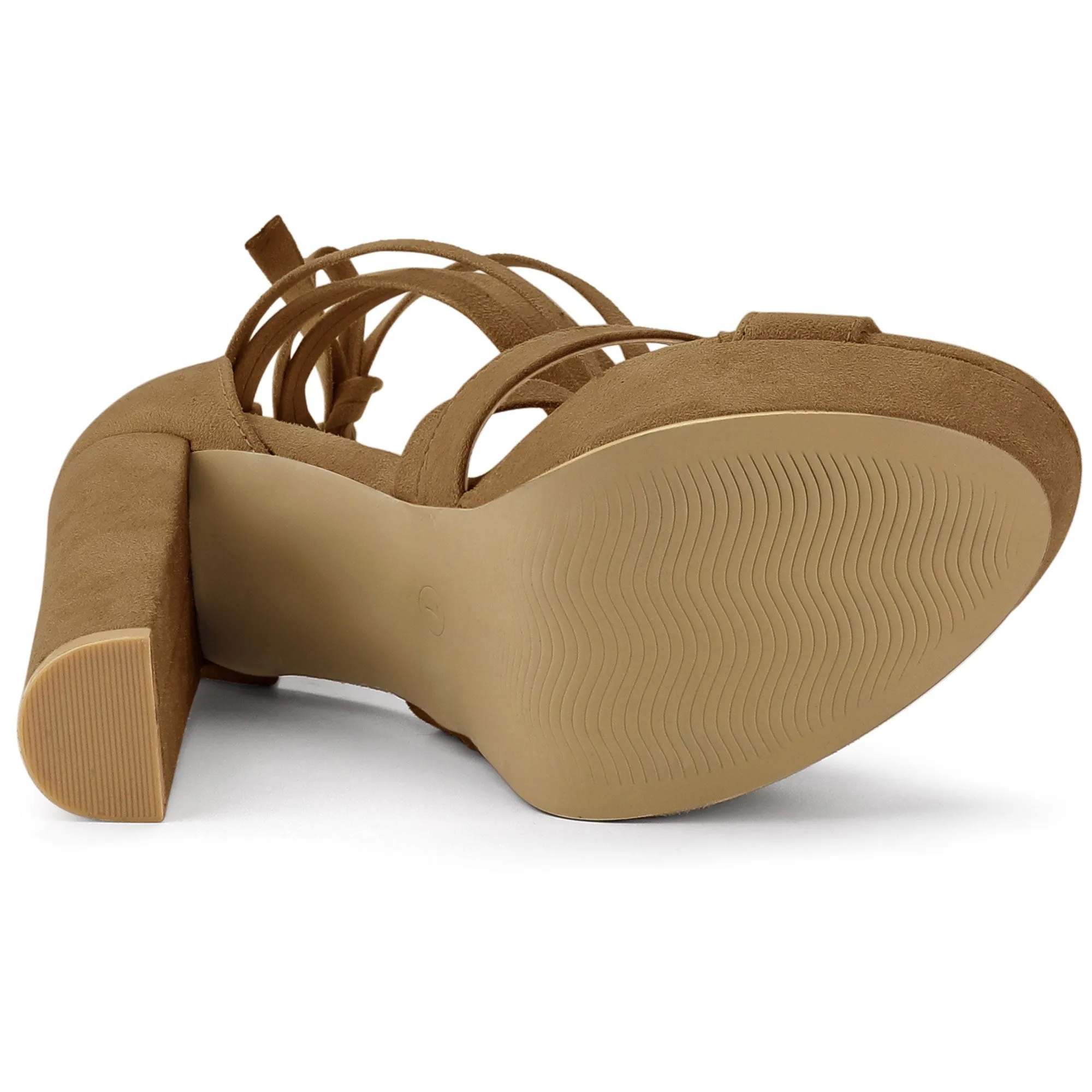 Lace Up Platform Chunky High Heel Sandals