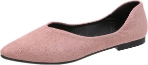 Ladies Fashion Solid Color Pointed Toe Casual Shoes Shallow Flat Shoes Lace Shoes Women
