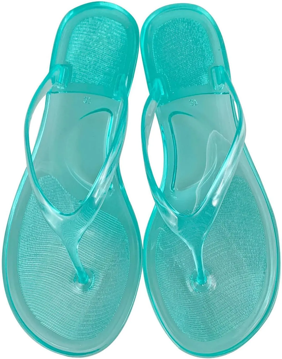 Ladies Summer Transparent Jelly Crystal Flat Bottom Toe Flip Flops Beach Sandal Slippers Nine Slides Sandals for Women