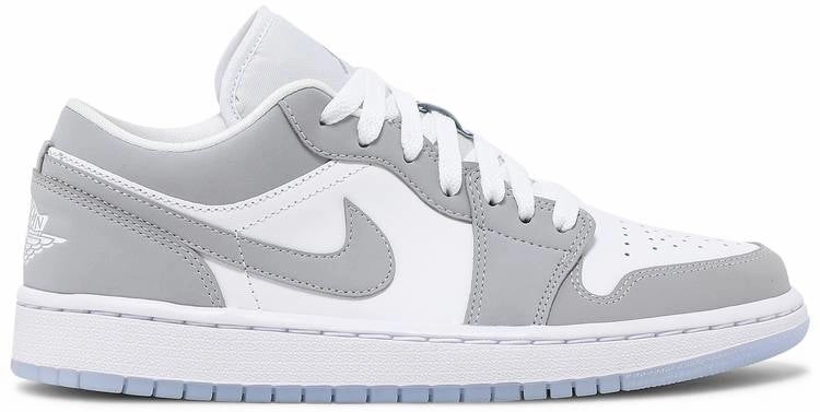 Orthotic Compatible Regular Fit Air Jordan 1 Low 'White Wolf Grey'