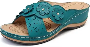 Lausiuoe Orthopedic Sandals For Women Arch Support Dressy Orthotic Flips Flops for Flat feet Comfortable Walking Slides