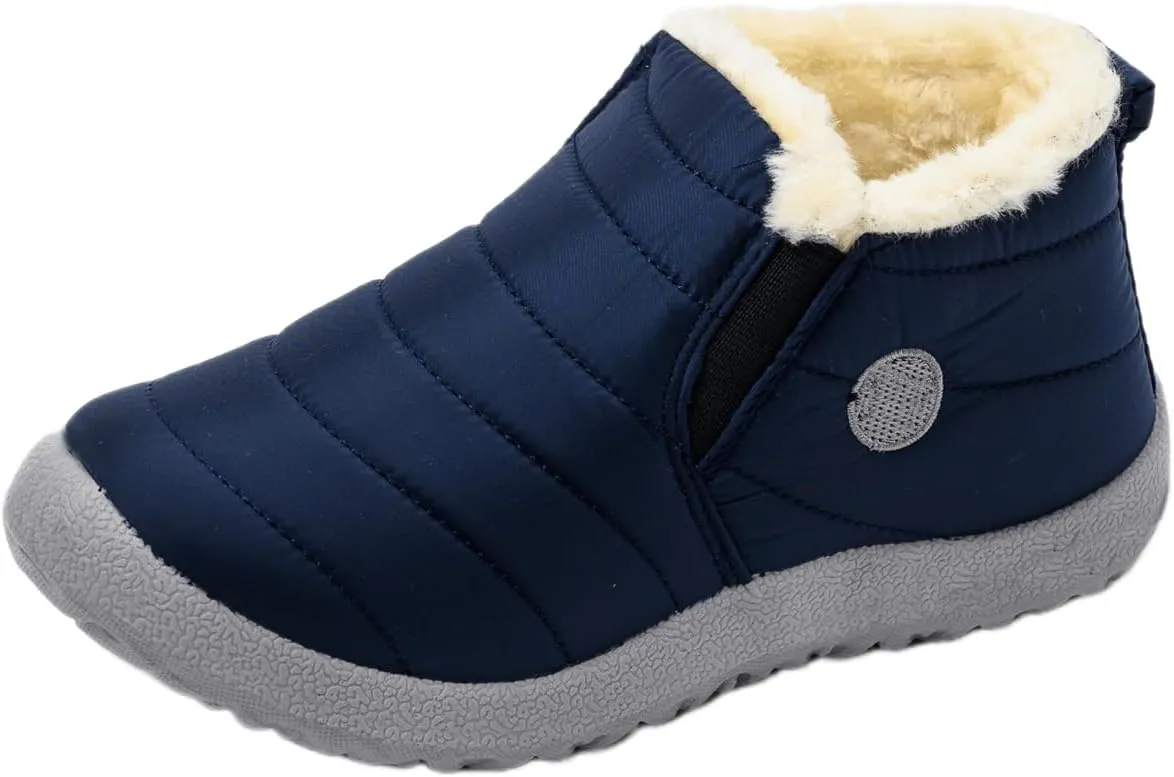 Lausiuoe Snow Boots For Women Waterproof Insulated Wide Width Warm Fur Lined Winter Boots Outdoor Ankle Booties Shoes