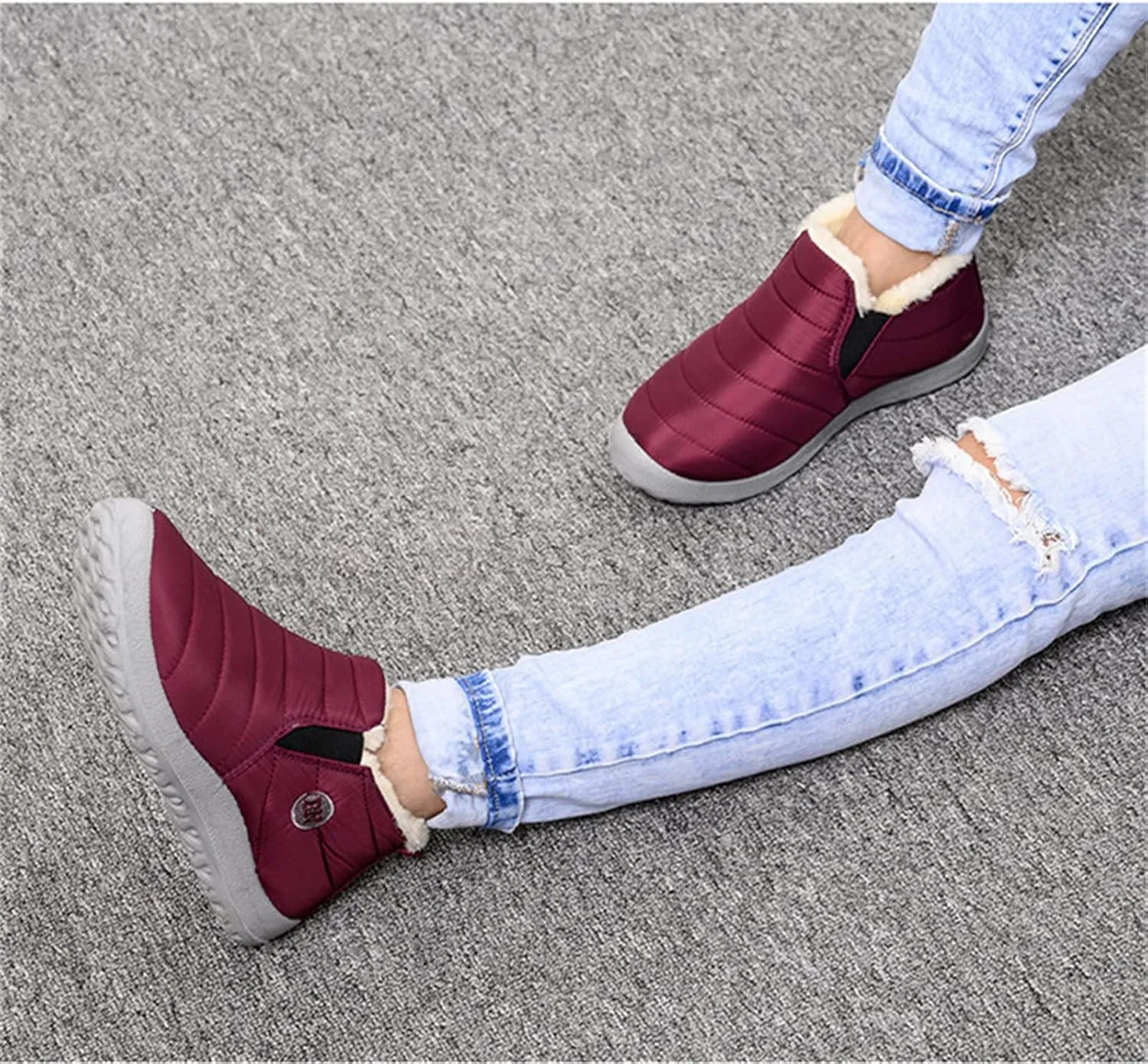 Lausiuoe Snow Boots For Women Waterproof Insulated Wide Width Warm Fur Lined Winter Boots Outdoor Ankle Booties Shoes