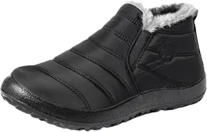 Lausiuoe Snow Boots For Women Waterproof Insulated Wide Width Winter Warm Fur Lined Ankle Booties Outdoor Walking Shoes
