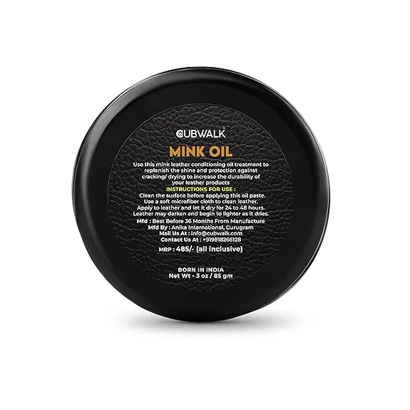 Leather Cleaning & Shine Mink Oil - 85 g Wax Cream
