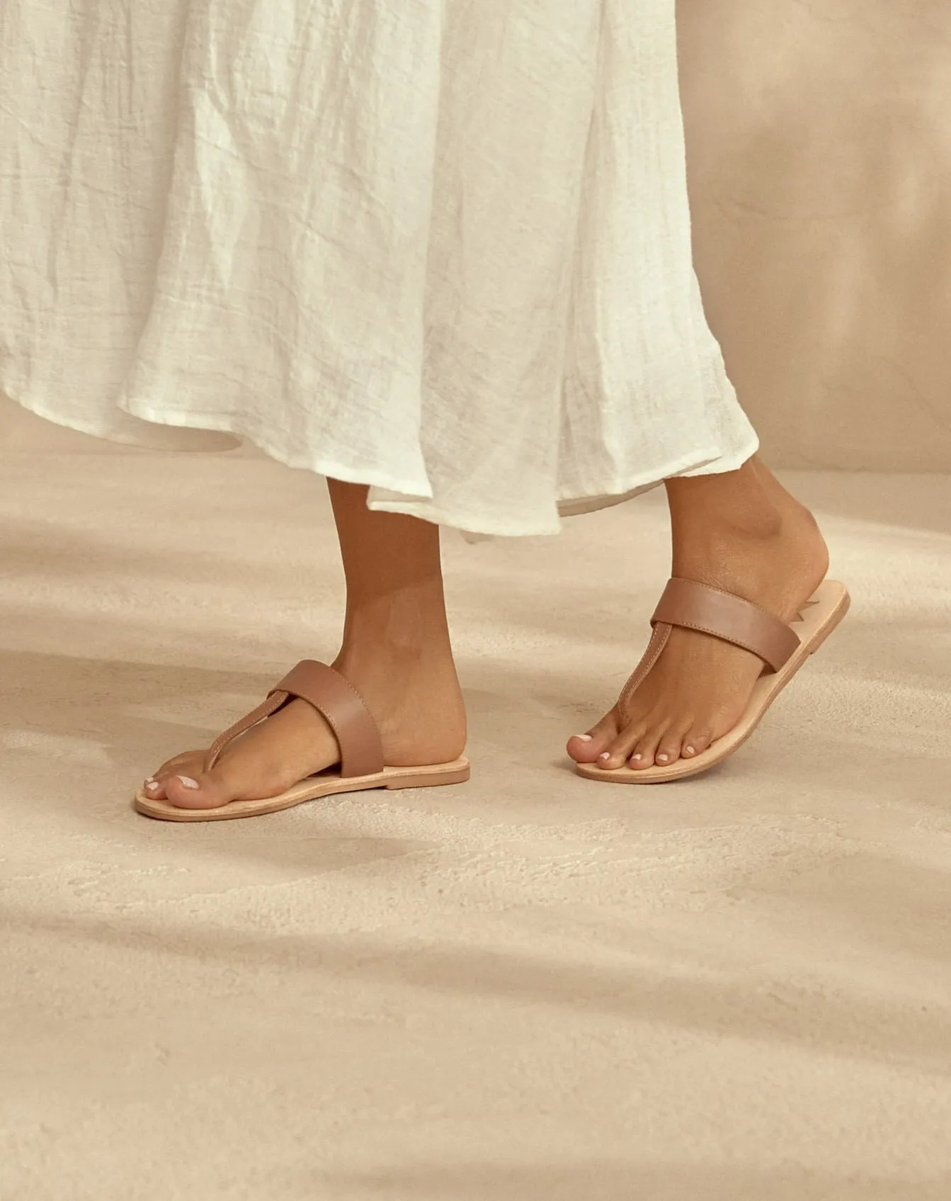 Leather Sandals - V49Y0 - Canyon Tan