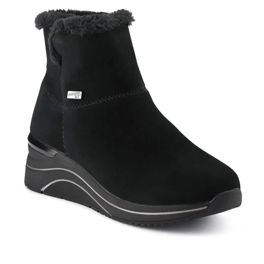 Leather Wedge-Heel Ankle Boots - DRS40509 / 326 366