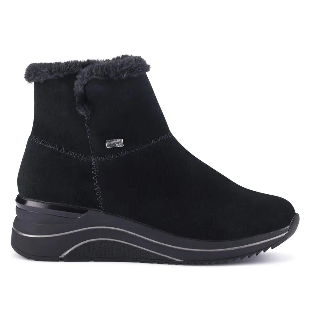 Leather Wedge-Heel Ankle Boots - DRS40509 / 326 366