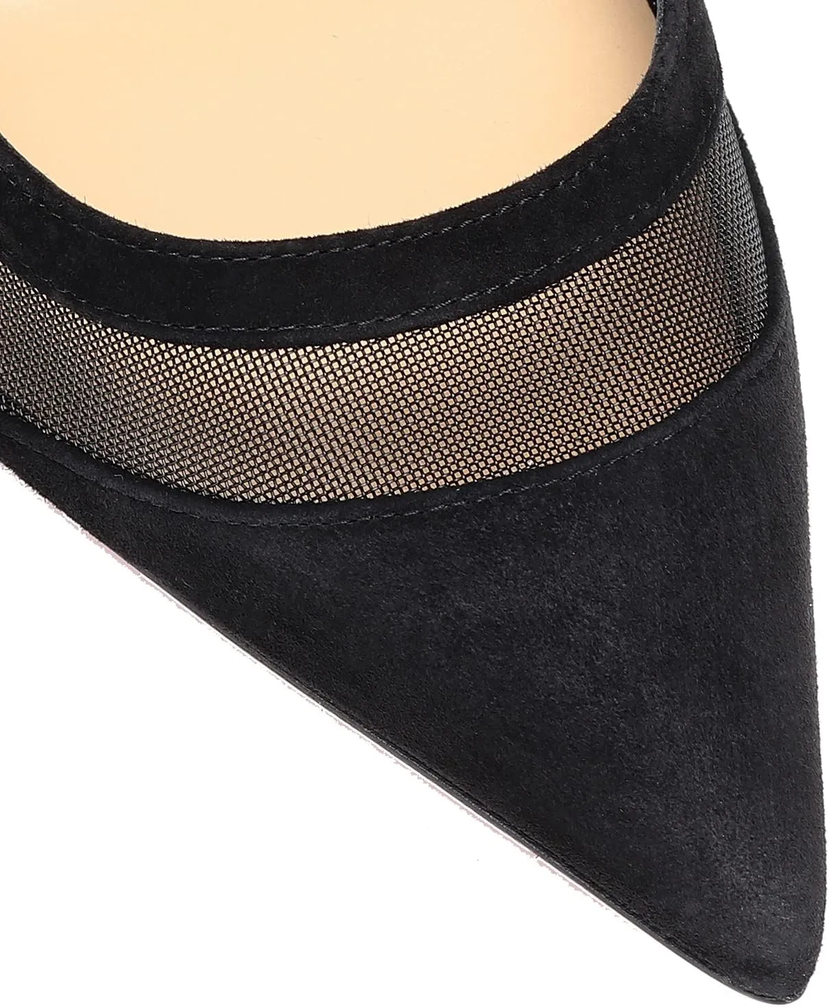 LEHOOR Women High Heels Stiletto Pumps Pointed Toe Suede Dress Shoes Slip on 4 inch Heeled Sandals Closed Pointy Toe Cutout Bridal Wedding Evening Pump Office Ladies Work Business Party 4-11 M US