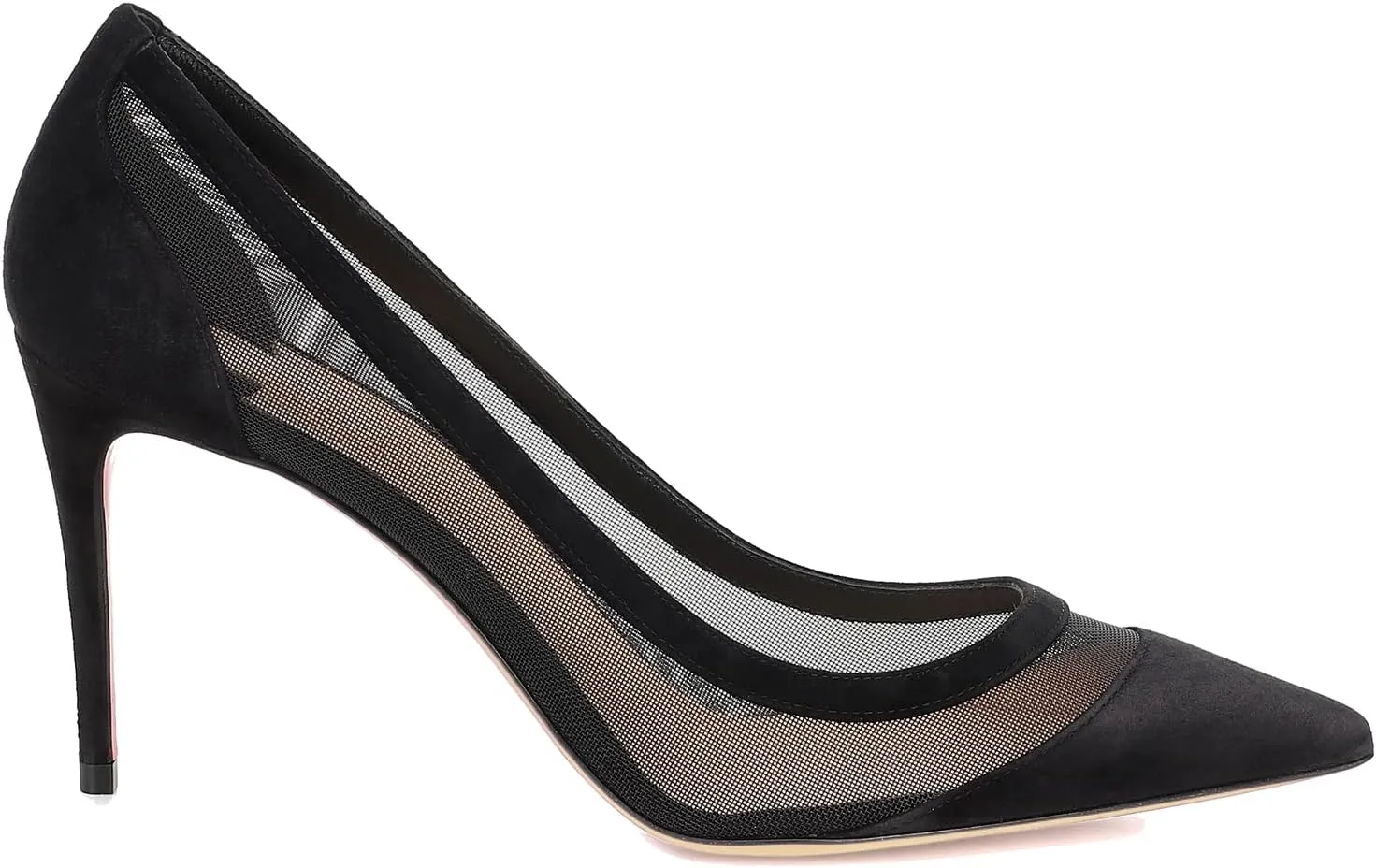 LEHOOR Women High Heels Stiletto Pumps Pointed Toe Suede Dress Shoes Slip on 4 inch Heeled Sandals Closed Pointy Toe Cutout Bridal Wedding Evening Pump Office Ladies Work Business Party 4-11 M US
