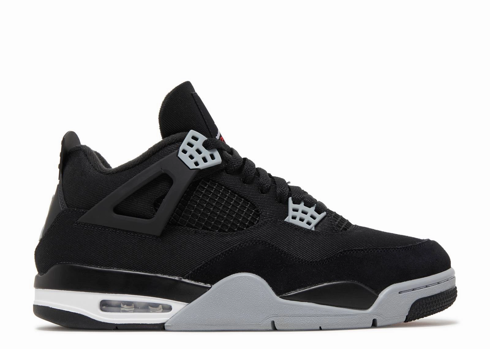 travel - friendly soccer - compatible shoes Jordan 4 Retro Black Canvas