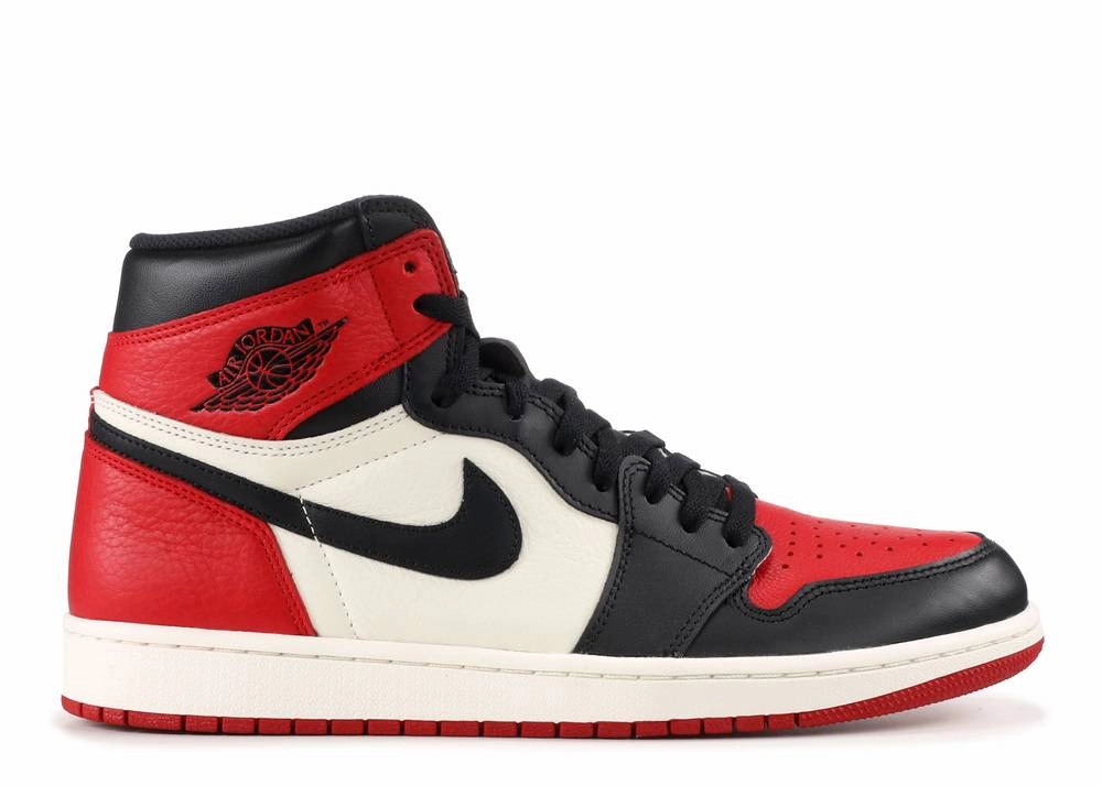 Roomy Fit Jordan 1 Retro High OG Bred Toe (Preowned Size 8.5)
