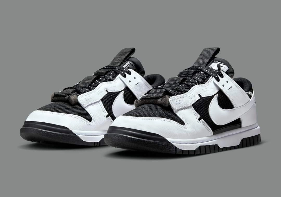 running in a beam bridge area shoes Nike Dunk Low Jumbo Reverse Panda